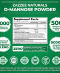 Zazzee D-Mannose Powder Plus, 2000 Mg, 67 Servings, Potent & Fast-Acting, Plus 5 Billion Cfu Probiotics And Pure Cranberry Juice