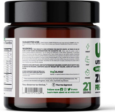 UMZU Zuum PreWorkout Sour Green Apple