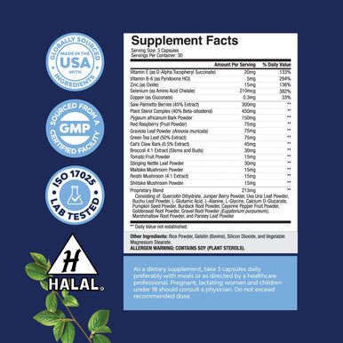 Herbal Prostate Health Supplements For Men - Advanced Prostate Supplements For Men With Beta Sitosterol Selenium Pygeum And Saw Palmetto For Men Prostate Support And Frequent Urination - 90 Capsules