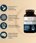 Advanced Electrolyte Pills, 240 Capsules Salt Pills With Electrolytes For Fasting Hydrating Made With Himalayan Pink Salt, Sodium, Potassium, Magnesium & More - Keto, Unflavored, No Sugar, Non-Gmo
