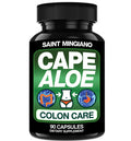 Saint Mingiano Cape Aloe Colon Cleanse, Detox & Flush - 90 Capsules. Gentle Constipation Relief And Bowel Movement Acting As Natural Herbal Laxative - Supports Bowel Movements For Digestive Health