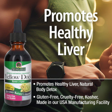Nature'S Answer Yellow Dock Root Extract with Organic Alcohol 2-Fluid Ounces | Promotes a Healthy Liver | Digestive Support | Natural Detox