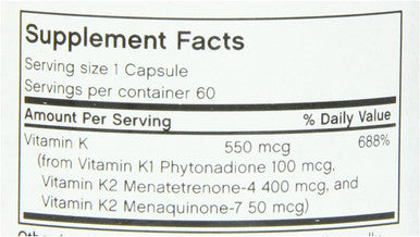 Futurebiotics Capsules, Vitamin K Triple Play, 60 Count