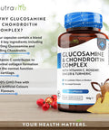 Glucosamine And Chondroitin Complex 180 High Strength Capsules Contributes To The Maintenance Of Normal Immune System With Vitamin C, Turmeric, Ginger And Rosehip Made In The Uk By Nutravita