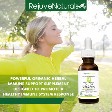 Rejuvenaturals Extra Strength Oil Of Oregano Usda Organic Liquid) Wild Mediterranean 1 Fl Oz