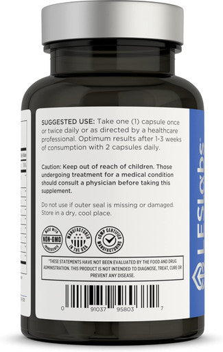 Les Labs Prostate Health Prostate Support Urinary Tract Health Fewer Bathroom Visits & Improved Sleep Saw Palmetto Pygeum Beta Sitosterol & Nettle Root Non-GMO Supplement 60 Capsules