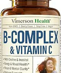 Vitamin B Complex with Vitamin C and Folic Acid (Folate) 8 High Potency B Vitamins B1 B2 B3 B5 B6 B7 Vitamin B12 + Biotin Choline and Inositol. Aids Mood Energy Nervous System and Immune Support