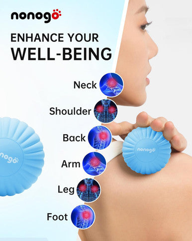 Nonogo Massage Lacrosse Ball Set For Myofascial Release, Trigger Point Therapy, Deep Tissue Massage, Muscle Relief For Back, Neck, Shoulder, Foot Pain