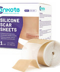 Conkote Silicone Scar Tapes (1.6 X120" Roll-3M), Medical Grade Silicone Scar Sheets, Keloid Bump Removal, Scar Tape For C-Section, Cosmetic Surgical Scars, Stretch Marks, Burn, Acne And Tummy Tuck
