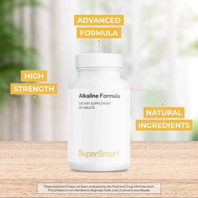 Supersmart Alkaline Formula with Licorice Root Extract Calcium Magnesium Citrate Helps Balance The Bodys pH NonGMO Gluten Free 60 Vegetarian Capsules