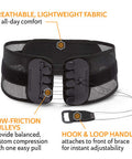Curad Performance Series Back Support Designed for Active Seniors 50+ Large Easy to Grip Tabs & Loops for Easier Application Helps with Moderate to Lower Back Pain