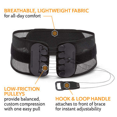 Curad Performance Series Back Support Designed for Active Seniors 50+ Large Easy to Grip Tabs & Loops for Easier Application Helps with Moderate to Lower Back Pain