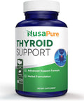 Nusapure Thyroid Support Supplement (Non-Gmo) 120 Caps, Ashwaganda, Iodine, Zinc, Kelp, Vitamin B12, L-Tyrosine, Selenium, Copper