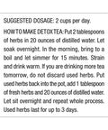 Dr. Schulzes Detox Tea All Purpose Herbal Tonic Powerful Digestive Stimulant Dietary Supplement Ultimate Liver Cleanse Helps Eliminate Gas Indigestion Release Toxins 6 Oz. Pack