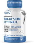Natures Fusions Nutri Pure Magnesium Glycinate 3680mg (Provides 480mg Elemental Magnesium) Chelated for High Absorption NonBuffered for Maximum Potency 120 Capsules