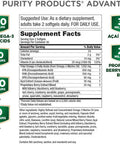 OmegaBerry Fish Oil with Vitamin D3 and Organic Acai 1250mg Concentrated Molecularly Distilled Ultra Pure Omega3 Fish Oil 500mg DHA 650mg EPA 60 Soft Gels 30 Day Supply from Purity Products