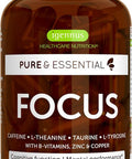 Focus - Nootropic Brain Supplement For Concentration With Methylated B-Vitamins, Taurine, L-Tyrosine, L-Theanine & 200Mg Caffeine, Zinc And Copper, 60 Capsules, By Igennus