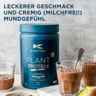 Kinetica Kinetica Chocolate Flavour Plant Protein 1kg | Blend of Pea and Rice Protein | Vegan | 23g Protein per Serving 33 Servings