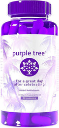 Purple tree Post-Celebration Wellness | Liver Support Body Replenisher, Rapid Hydration | Dihydromyricetin DHM, Milk Thistle, Electrolytes, Vitamin B, Willow Bark, Quercetin (90 Pills)