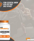 Bulksupplements.Com L-Arginine 5000Mg Capsules - Arginine Supplement, Nitric Oxide Supplement, L Arginine Capsules - Gluten Free, 8 Capsules Per Serving, 240 Capsules (Pack Of 1)