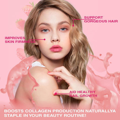 Collagen Gummies Hair, Skin & Nails Gummies With Biotin And Collagen, Vitamin C, E, & Zinc Strawberry Flavored Collagen Gummies For Women Strawberry Flavored 120 Gummies