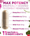 Nature'S Nutrition Menopause Supplements for Women - Menopause Relief with Natural Ingredients for Mild Hot Flashes Night Sweats & Natural Balance Support Non-GMO & Gluten Menopause Vitamins - 60 Capsules