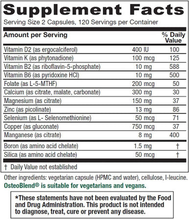 Vitanica OsteoBlend Bone Support Vegan 240 Capsules