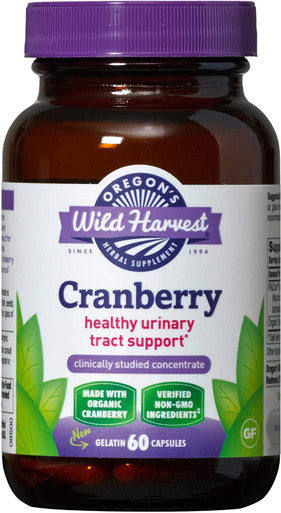 Oregons wild Harvest NonGMO Gluten Cranberry Organic Herbal Supplements 60 Count