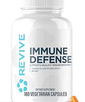 Revive MD Immune Defense Immune Support Supplement Immunity Health with Zinc Elderberry Vitamin C and Vitamins Booster for Men and Women Vegan GlutenFree and SoyFree 180 Vegetarian Capsules