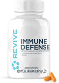 Revive MD Immune Defense Immune Support Supplement Immunity Health with Zinc Elderberry Vitamin C and Vitamins Booster for Men and Women Vegan GlutenFree and SoyFree 180 Vegetarian Capsules