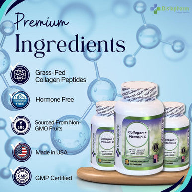Hydrolyzed Collagen Supplements for Women, Vitamin C - Collagen Pills Support Healthy Skin, Hair, Nails, Bones, Joints, and Immunity, 90 Multi Collagen Peptides Capsules