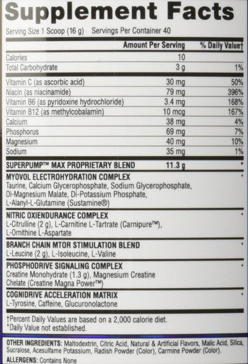 Gaspari Nutrition Superpump Max, Watermelon, 1.41-Pounds