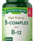 Vitamin B Complex | Plus B12 | 165 Tablets | Vegetarian, Non-GMO & Gluten | by Nature's Truth