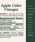 Nature's Bounty Apple Cider Vinegar 480mg, 200 Tablets