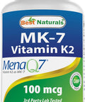 Best Naturals MK-7 Vitamin K2 100 mcg 120 Vcaps