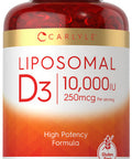 Carlyle Vitamin D3 Liposomal | 10,000 Iu | 400 Softgels | Non-Gmo And Gluten Free Formula | High Potency Vitamin D Supplement