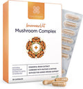 Healthspan Mushroom Complex | 30 Capsules | Immune Health | Added Vitamin B12 | Natural Mushroom Extracts-Reishi, Maitake & Shiitake | Vegan