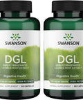 Swanson High Potency DGL (Licorice) - Herbal Supplement Promoting Digestive Health '&' GI Tract Support - Natural Stomach Soother Made with Licorice Root Extract - (90 Capsules 750mg Each) 2 Pack