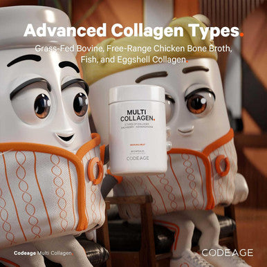 Codeage Multi Collagen Peptides Protein Capsules 5 Collagen Types Grass-Fed & Hydrolyzed Bovine Collagen Pills Supplement Ashwagandha Amla Berry Vitamins Collagen Peptides - 90 Capsules