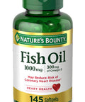 Nature'S Bounty Fish Oil, 1000Mg, 300Mg Of Omega-3, 145 Rapid Release Softgels
