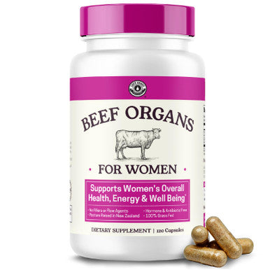 Left Coast Performance Beef Organ Supplement for Women + Bovine Blood and Beef Liver Supplement- Organic Nutrient Dense Superfood for Overall Energy Health & Wellness - No Fillers Freeze Dried Supplements