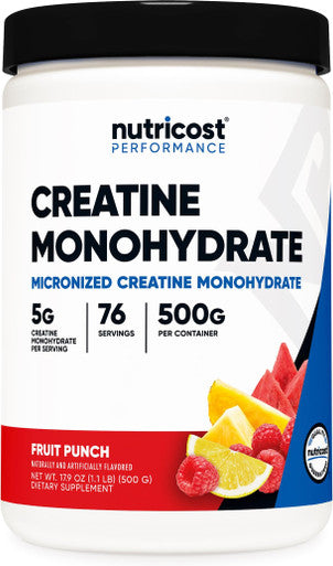 Nutricost Creatine Monohydrate 500 Grams Fruit Punch