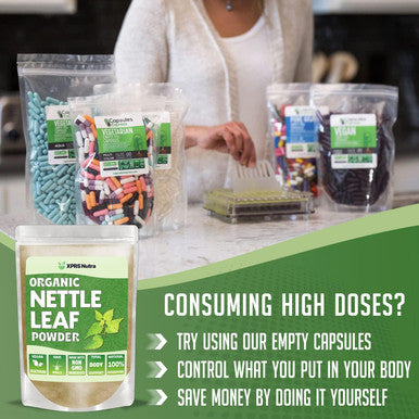 Xprs Nutra Organic Nettle Leaf Powder with Horsetail Extract Bundle (Each 16 Ounces)
