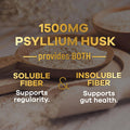 Nature'S Nutrition Psyllium Husk Capsules 1500mg Natural Soluble & Insoluble Fiber Psyllium Husk Powder Fiber Caps Supports Digestion Colon Health & Regularity Non-GMO Vegan Gluten Supplement - 180 Count