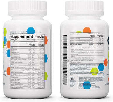 4Life RiteStart Kids & Teens - Apple and Orange Flavors - 22 Essential Vitamins and Minerals - Ages 2 and Up - Immune System Support Transfer Factor - Brain Support - 120 Chewable Tablets