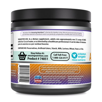 Amazing Formulas Aakg 500 Grams (1.1 Lb) Powder Supplement | Arginine Alpha-Ketoglutarate | Wild Berry Flavor | 87 Servings | Non-Gmo | Gluten Free
