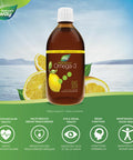 Nature's Way NutraSea Omega-3 Supplement with Zesty Lemon Flavour ÃƒÂ¢Ã¢â€šÂ¬Ã¢â‚¬Å“ EPA and DHA Fish Oil ÃƒÂ¢Ã¢â€šÂ¬Ã¢â‚¬Å“ Support Healthy Heart and Brain Function in Kids and Adults ÃƒÂ¢Ã¢â€šÂ¬Ã¢â‚¬Å“ GMO Free, 500 ml Liquid