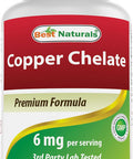 Best Naturals Copper Chelate 6 mg per Serving- 360 Tablets