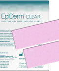 Epi-Derm Keloid Long Strips, Premium Grade Silicone Scar Sheets For C-Section, Tummy Tuck, Cardiac Surgery Scars, Easy To Use & Reusable Silicone Gel Sheets For Scars, 1.4 X 11.5 In, 1 Pair, Clear