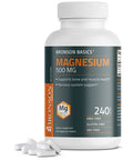 Bronson Magnesium 500 MG Supports Bone & Muscle Health & Nervous System Support - Non-GMO, 240 Vegetarian Tablets